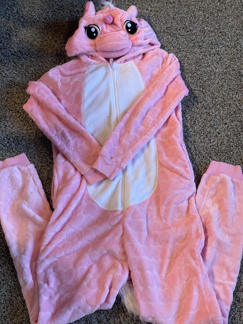 Secret Treasures Pink Unicorn Heart Plush Hooded Onesie